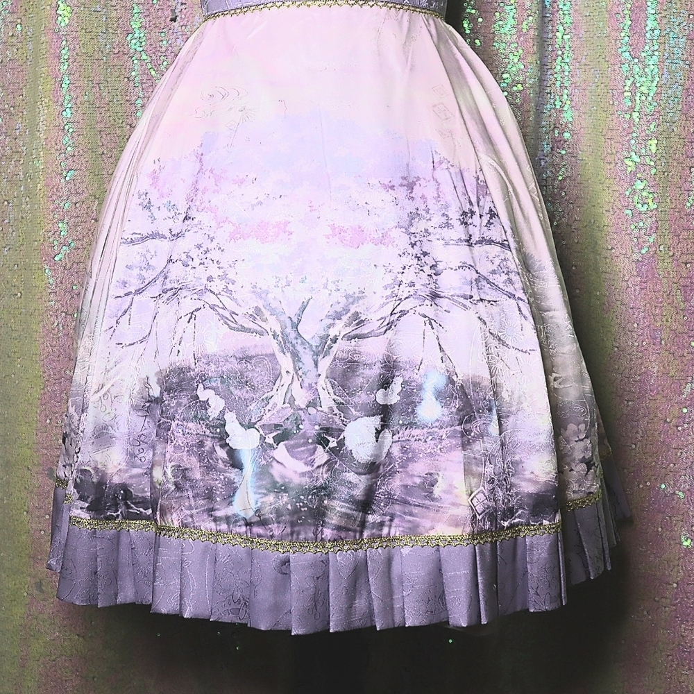 QI LOLITA DRESS 1/XXS Taobao IchigoMikou Fantastic Night JSK Lavender Purple NWT - Picture 13 of 16